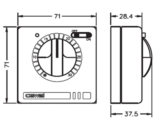 Терморегулятор Cewal RQ30 — купить в Бердске